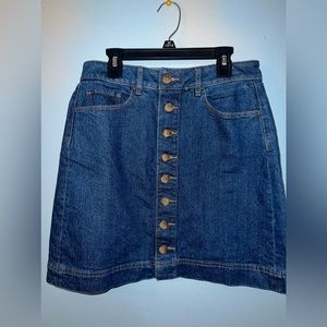 NWT - Loft - Jean Skirt w/ Button Detail
